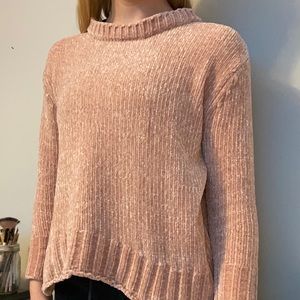 Pink fuzzy sweater